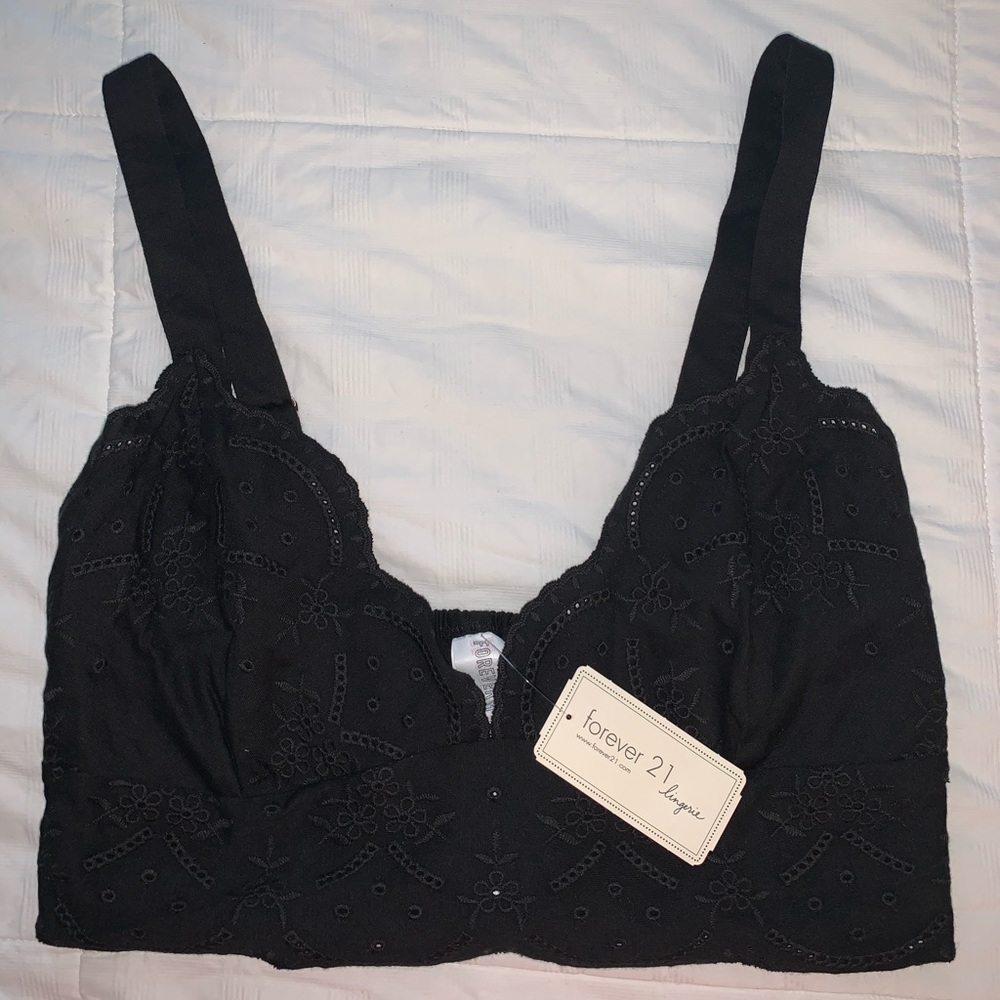 Black “lingerie” style bandeau